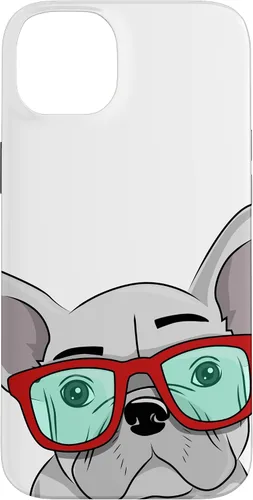 Vista 15 de French Bulldog Cute Glasses Frenchie Case for iPhone 17