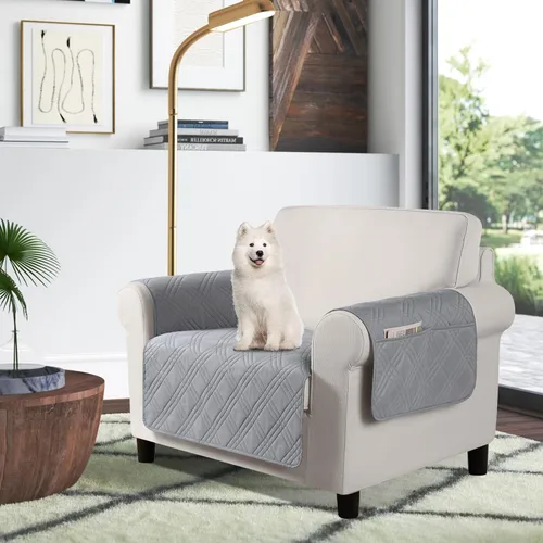 Vista 28 de TAOCOCO Fundas impermeables para silla para mascotas y perros con respaldo antideslizante, fundas para asiento de silla con bolsillo lateral