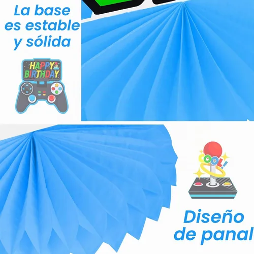 Vista 4 de Centros de mesa de panal para videojuegos, 12 piezas, centros de mesa de fiesta de juegos, decoración de cumpleaños, decoración de mesa temática