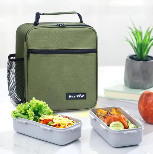 Vista 2 de Hap Tim Lonchera térmica para mujer, lonchera reutilizable para mujeres y hombres, lonchera para adultos para el trabajo, lonchera portátil, verde