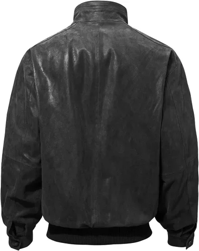 Vista 2 de FLAVOR Chaqueta casual bomber de cuero real para hombre