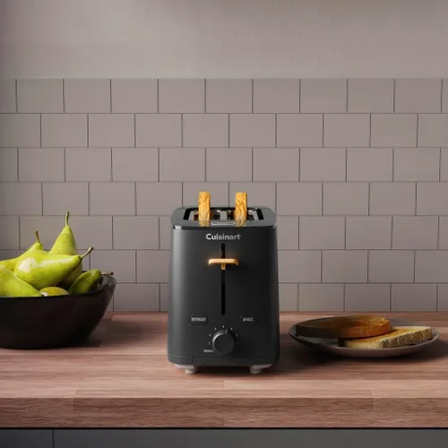 Vista 7 de Cuisinart Soho™ Collection - Tostador de 2 rebanadas, 7 ajustes de tostado, función de descongelación, recalentamiento y bagel, almacenamiento Negro