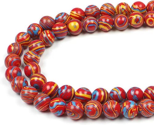 Vista 26 de MJDCB Cuentas de Turquesa Africana Natural Redondas Piedras Sueltas para Hacer Joyas Pulsera Collar Accesorio DIY 15" (4mm)