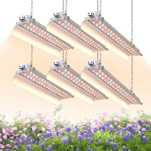 Vista 9 de Luz de cultivo colgante de 1.4 pies para plantas de interior, espectro completo con LED rojo de 660 nm, lámpara de cultivo T5 2020T, lámpara