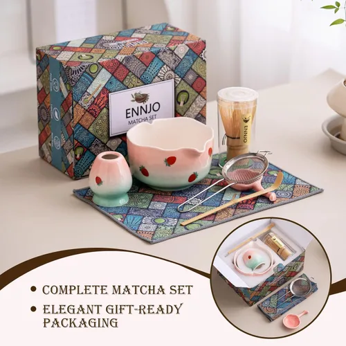 Vista 2 de Juego de batidor de matcha de 7 piezas, incluye cuenco de matcha