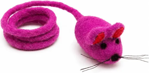 Vista 27 de Glaciart One Mini juguete de fieltro para gatos, tamaño de gatito y gato pequeño, juguete de lana natural, juguete interactivo suave y mullido