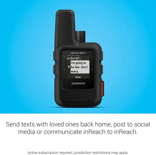 Vista 5 de Garmin inReach Mini 2 - Comunicador satelital de 2 vías, SOS, GPS, negro, 010-02602-01 - Paquete con plan CPS de 26 meses Deco Essentials