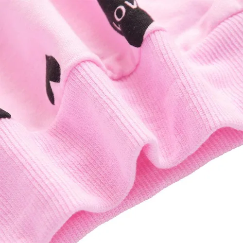 Vista 5 de Conjunto de ropa para niñas con estampado de corazón y polainas