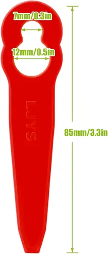 Vista 2 de 40 piezas de repuesto de cuchillas de plástico accesorios para STIHL Polycut 2-2 FSA 45 cortacésped recortadora de césped cuchillas de nailon