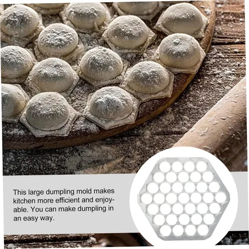 Vista 3 de Juego de moldes para bolas de masa hervida de aleación de aluminio, accesorio de cocina para albóndigas rusas y ravioles reutilizable multifunción