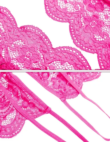 Vista 5 de Lencería para mujer con escote en V profundo halter de una pieza