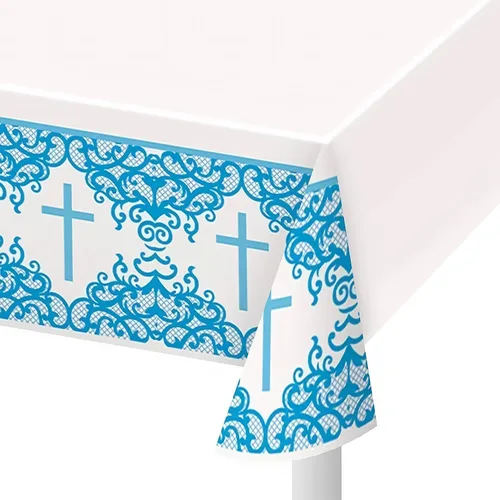 Vista 18 de Unique Fancy Blue Cross - Servilletas de almuerzo para la primera comunión (paquete de 16), elegantes y benditas esenciales para fiestas, perfectas