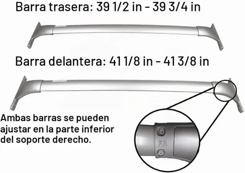 Vista 4 de BRIGHTLINES - Barra transversal para techo compatible con Nissan Rogue 2014-2020