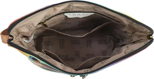 Vista 4 de Anna by Anuschka Crossbody grande, hibisco antiguo, Hibisco antiguo