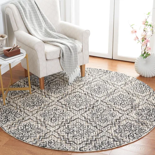 Vista 14 de SAFAVIEH Abstract Collection - Alfombra decorativa, 2 x 3 pies, azul y gris, lana hecha a mano, ideal para zonas de alto tráfico en entrada, sala
