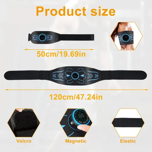 Vista 6 de Estimulador Muscular Electrónico - Equipo de Entrenamiento Físico para Hombres y Mujeres, Estimulador Abdominal Electrónico de 8 Modos