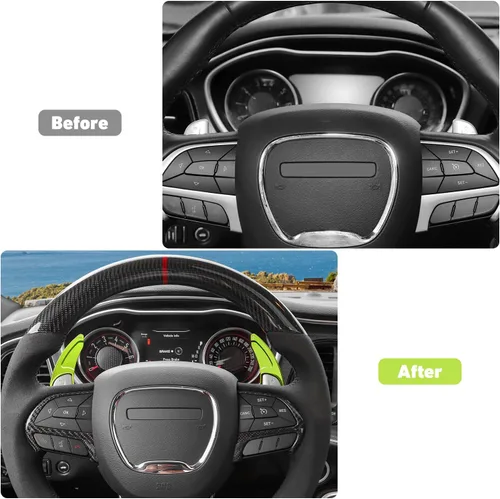 Vista 6 de Linskip Extensores de paleta de cambio de rueda para Jeep Grand Cherokee 2014-2021, para Dodge Challenger/Charger 2015, para Durango 2014-2024