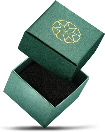 Vista 4 de Anillo de compromiso con piedra natal de septiembre con piedra natal de septiembre con zafiro azul y circonita cúbica blanca cultivado