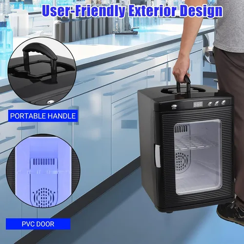Vista 4 de Incubadora científica de 25 litros para huevos, laboratorio de incubadora digital de calefacción y refrigeración, control preciso de temperatura