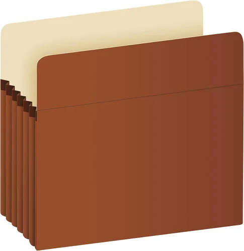 Vista 5 de Pendaflex Bolsillos expandibles para archivos, tamaño carta, cuerda roja y cuerda roja, reforzados con material DuPontTM Tyvek® (1524E-OX + 1534G-OX)