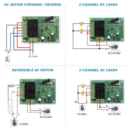 Vista 3 de QIACHIP Interruptor de control remoto inalámbrico DC 6V 12V 24V 2 canales