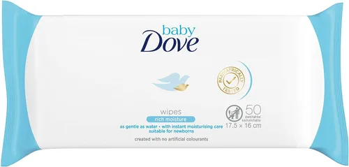 Vista 2 de Dove - Toallitas húmedas para bebé, 50 unidades (paquete de 6)