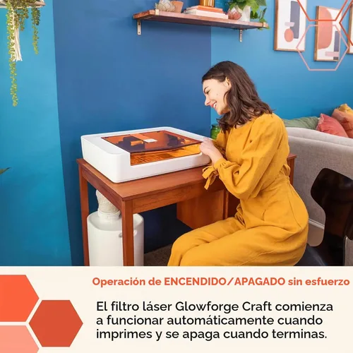 Vista 5 de Glowforge Filtro láser artesanal con cartucho de filtro de carbón activado