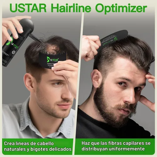 Vista 5 de USTAR Fibras de construcción de cabello 2.7 oz para adelgazar el cabello