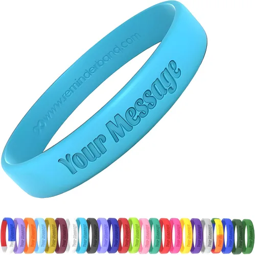 Vista 25 de Pulseras de silicona personalizadas de Reminderband, pulseras de silicona personalizadas, pulseras personalizables, pulseras personalizadas de goma