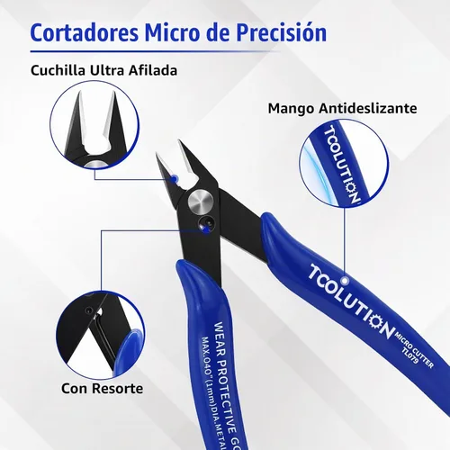 Vista 4 de Juego de alicates de precisión de 2 piezas, alicates de punta de aguja de 5 Alicates de joyería con resorte de acero de alto carbono