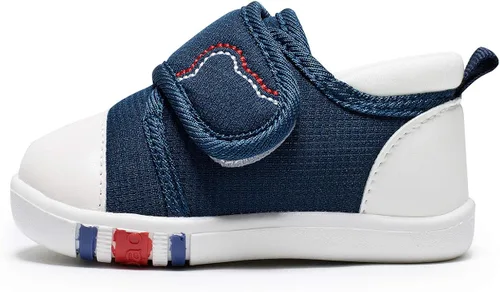 Vista 3 de HLMBB Zapatos de caminar para bebés y niñas, niños y bebés, oso pequeño de 9, 12, 18, 24 meses, para pre-caminar, suela de goma dura de malla