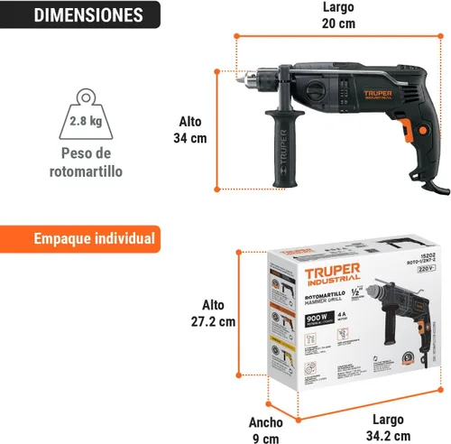 Vista 11 de Industrial 1/2 Rotomartillo 900 W