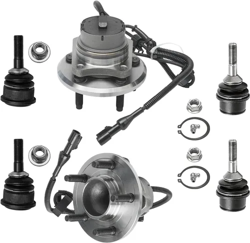 Vista 58 de Detroit Axle - Kit de suspensión delantera 4WD para Nissan Frontier Pathfinder Xterra, 2 cubos de rodamientos de ruedas, 2 brazos de control