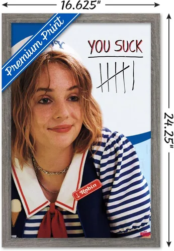 Vista 3 de Trends International Netflix Stranger Things 3 - Póster de pared, 14.725 x 22.375 pulgadas, versión enmarcada en madera de granero