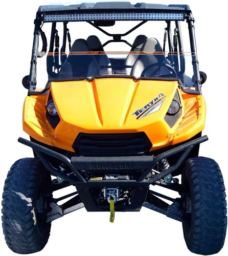 Vista 8 de Kawasaki Teryx 4 Parabrisas (2015) Plegable completo Resistente a los arañazos Extremadamente versátil Policabonato Lexan MR10 premium