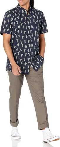 Vista 4 de Goodthreads Mens Standard-Fit Short-Sleeve Printed Poplin Shirt