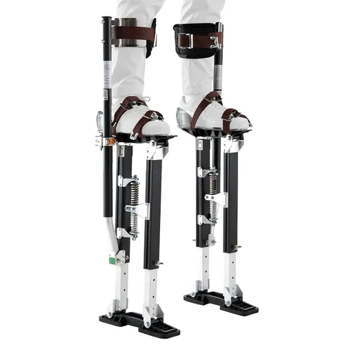 Vista 10 de VEVOR Zancos para paneles de yeso, zancos de pintor de aluminio ajustables de 16.1 a 24.1 pulgadas, capacidad de carga de 228 libras, patas de goma