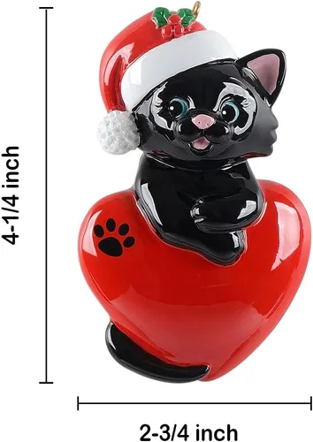Vista 5 de Adorno personalizado de recuerdo de la primera Navidad de gatito, regalo para amantes de los gatos, padres de piel, papá, mamá, niño