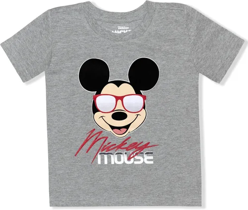 Vista 2 de Disney Mickey Mouse - Paquete de 2 camisetas para bebés y niños pequeños, azulblancogris