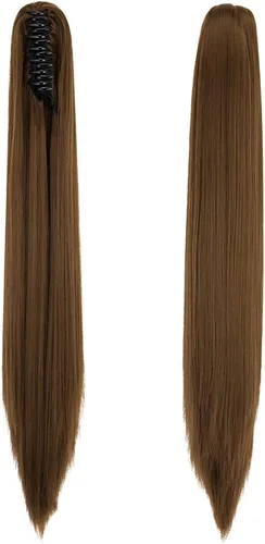 Vista 3 de Fut - Extensiones de pelo largo y lacio con broche, cola de caballo para mujer (21 pulgadas)