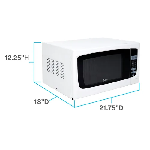 Vista 6 de Avanti MO1450TW Horno microondas compacto de 1000 vatios con 9 ajustes de cocción preestablecidos, descongelación de velocidad, panel de control