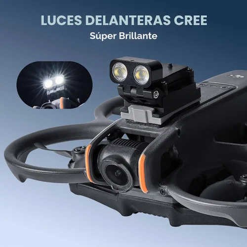 Vista 2 de Kit de luces de búsqueda para DJI Avata 2, sistema de foco táctico para drones de vuelo nocturno y navegación interior VIFLYRC Spotlight System
