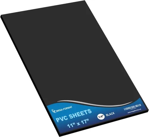 Vista 56 de Mega Format Hojas de plástico de PVC expandido – Hoja negra rígida de 5 x 7 pulgadas para manualidades, señalización y exhibiciones – Sintra Negro