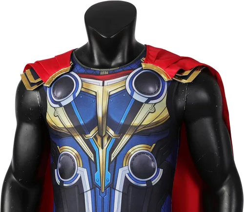 Vista 5 de MODADM Disfraz de superhéroe para adultos, disfraz de superhéroe de cómics, overol de superhéroe para Halloween, traje de cosplay de lujo