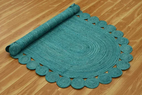 Vista 51 de Natural Jute Collection - Alfombra rectangular de 2 x 3 pies, alfombra de yute trenzada a cuadros multicolor de 0.27 pulgadas de grosor, ideal