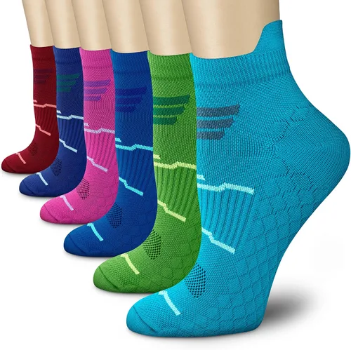 Vista 20 de CHARMKING Calcetines de compresión para mujeres y hombres, circulación de 15 a 20 mmHg, lo mejor para atletismo, correr, ciclismo, enfermera, uso