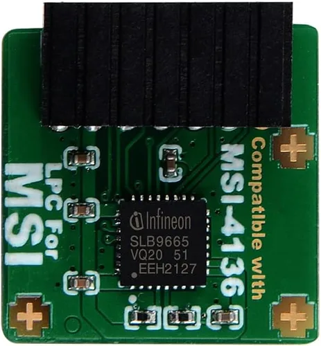 Vista 3 de Módulo TPM2.0 TPM LPC 14Pin Módulo con infineon SLB9665 para MSI Motherboard Compatible con TPM2.0 (MS-4136)
