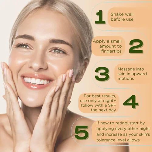Vista 4 de InstaNatural Retinol Serum anti arruga, anti envejecimiento facial, ayuda a reducir la apariencia de arrugas, patas de gallo y líneas finas