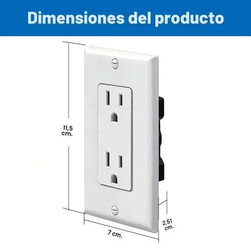 Vista 5 de BESTTEN Paquete de 20 tomas de corriente decoradora de pared de 15 amperios, no resistente a manipulaciones, placa de pared incluida