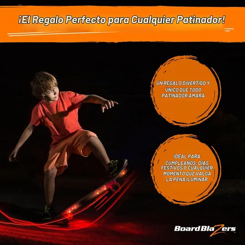 Vista 7 de Board Blazers Luces LED para Skateboard con Efecto Underglow - Regalo Ideal para Skateboard - Luz LED Perfecta para Longboard o Luz para Scooter